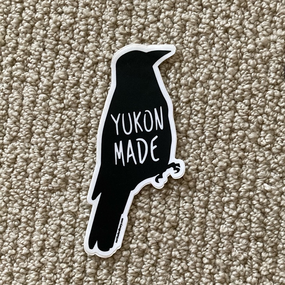 NEW Yukon Made Canada Black Raven Sticker Wilderness Souvenir